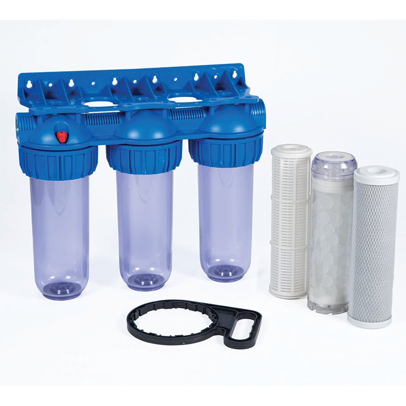 Ortimax 10" 3 Lü Bina Giriş Filtrasyon Arıtma Sistemi